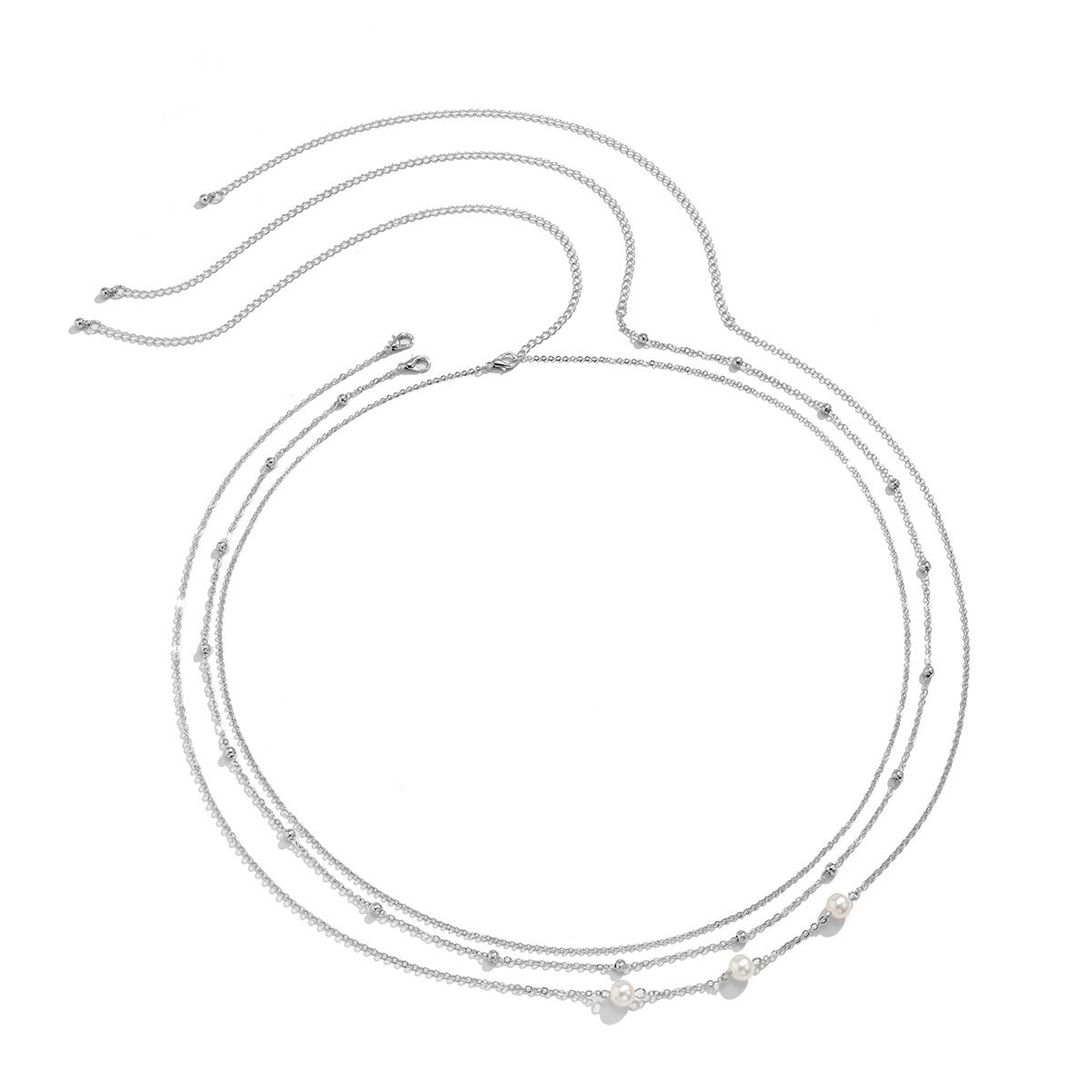 Women's Pearl Temperament Waist Chain Suit