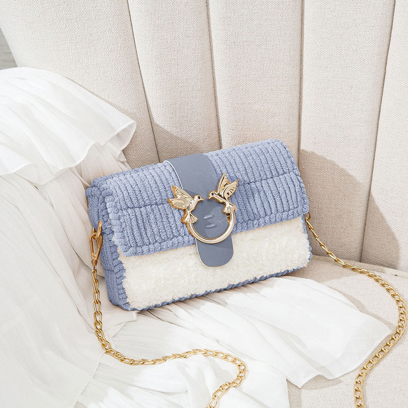 DIY Hand-knitted Plush Hand-sewn Material Bag