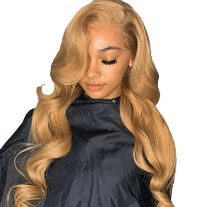 European And American Fashionable Golden Big Wave Wig