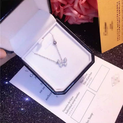 925 Sterling Silver Butterfly Long  Necklaces