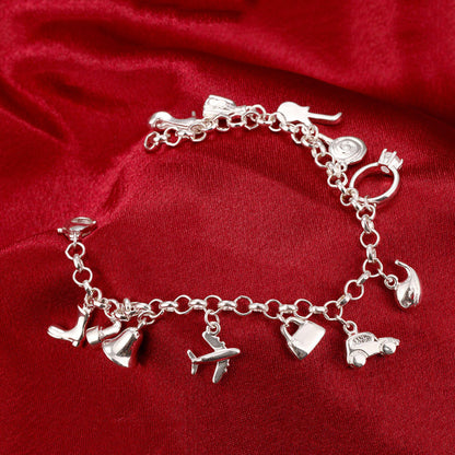 Silver bracelet, creative pendant bracelet