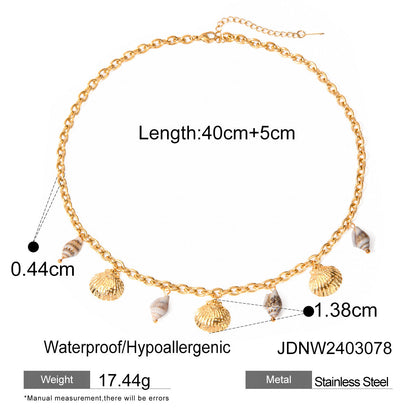 Stainless Steel Starfish Shell Conch Bracelet For Women Fashion Beach Bracelets Birthday Jewelry Gifts