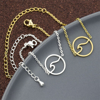 Wave silver bracelet