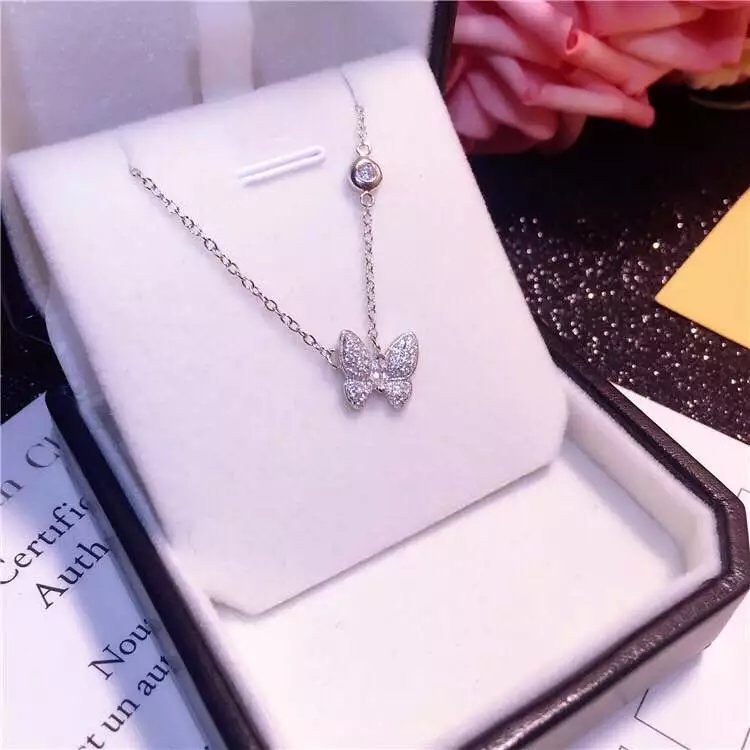 925 Sterling Silver Butterfly Long  Necklaces