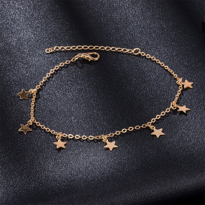 Simple Star Fashion Anklet Retro Wild European Style Jewelry