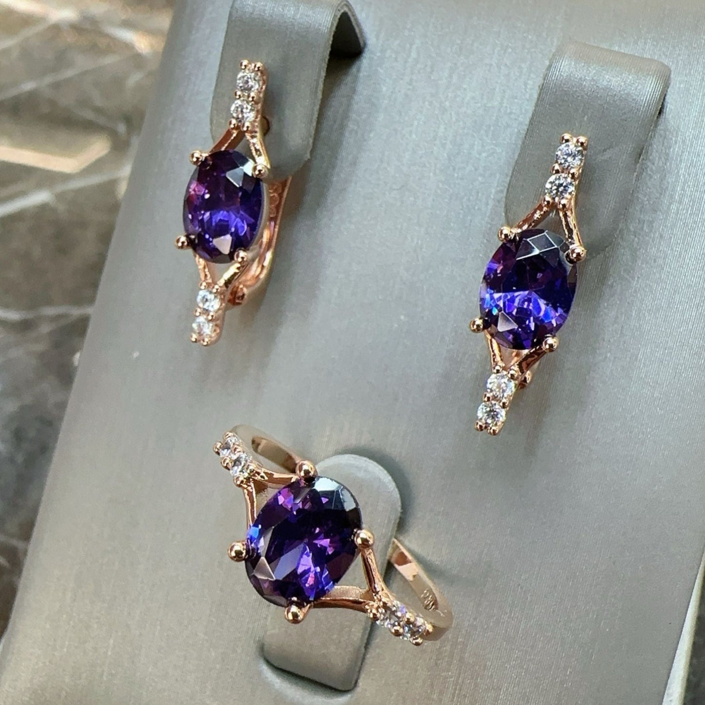 Rose Gold Amethyst Jewelry Kit