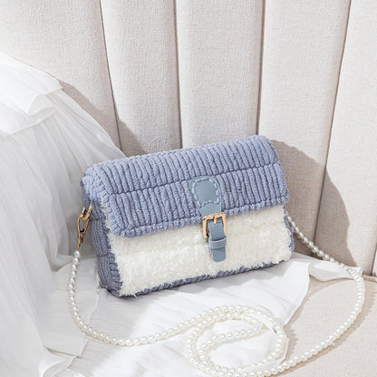 DIY Hand-knitted Plush Hand-sewn Material Bag