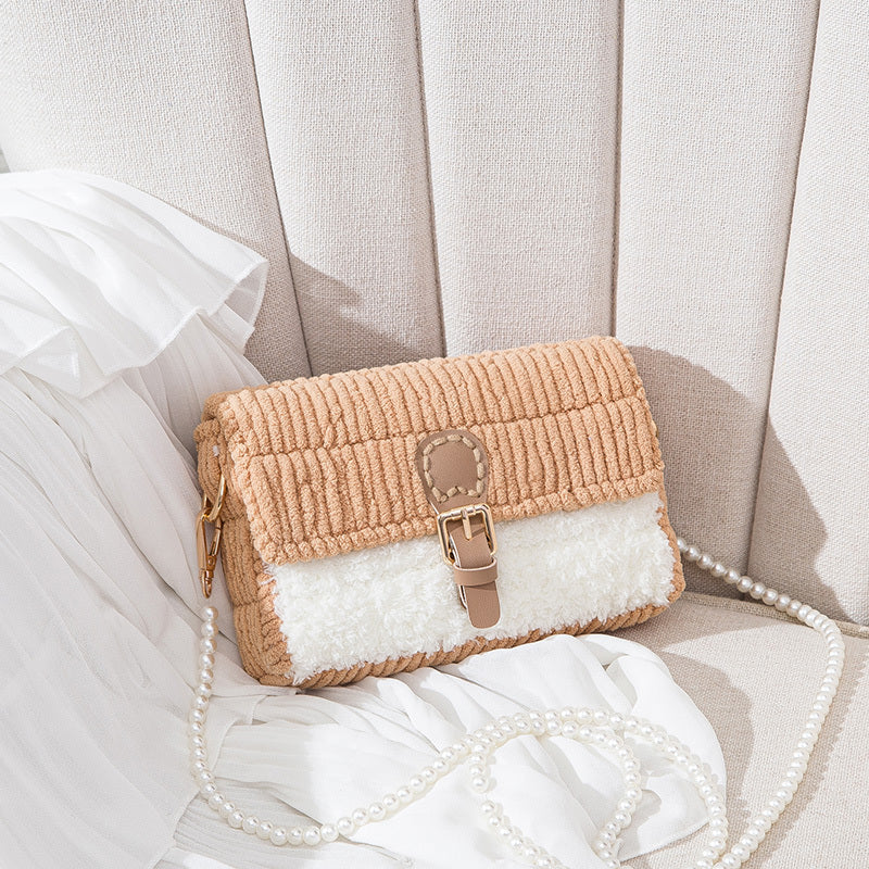 DIY Hand-knitted Plush Hand-sewn Material Bag