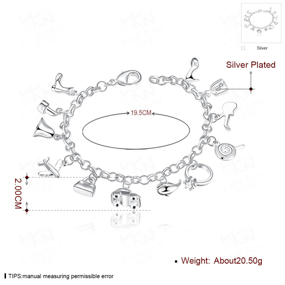 Silver bracelet, creative pendant bracelet