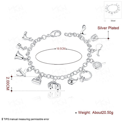 Silver bracelet, creative pendant bracelet