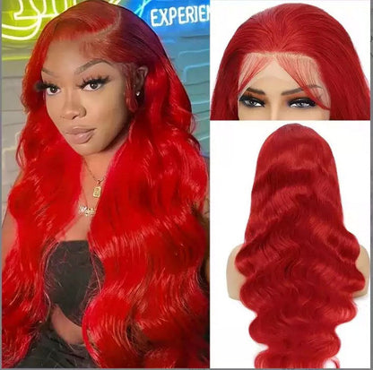 Piano Color Wig Front Lace Big Wave Curly Wig