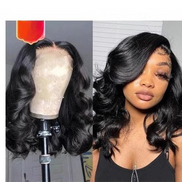 Wig Women's Short Curly Hair Medium Wave Micro Roll Chemical Fiber Full-head Wig