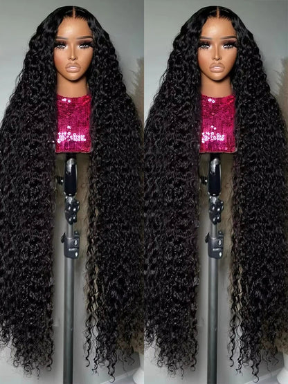 Water Wave Glueless Wig Wear and Go Deep Wave 13x4 13x6 Hd Lace Front Human Hair Wig 250% Curly Human Hair Wigs 7x5 Closure Wig