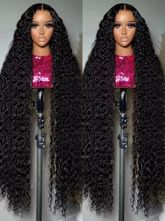 Water Wave Glueless Wig Wear and Go Deep Wave 13x4 13x6 Hd Lace Front Human Hair Wig 250% Curly Human Hair Wigs 7x5 Closure Wig
