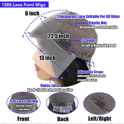 30 40 Inch Body Wave Glueless Wig Human Hair Ready To Wear 13x6 Hd Transparent Lace Frontal Wig 7x6 Pre Cut 100% Human Hair Wigs