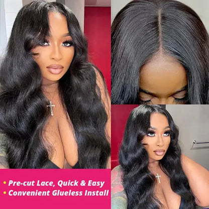 Glueless Wigs Human Hair Ready To wear Pre Cut Pre Plucked 4x4 5x5 Hd Transparent Body Wave Lace Closure Wig Brazilian Wig
