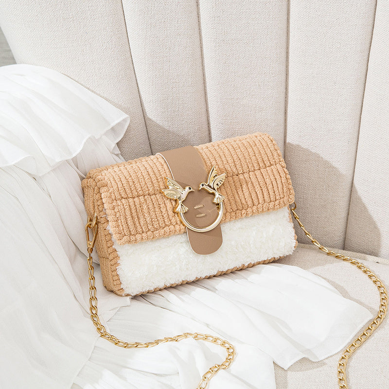DIY Hand-knitted Plush Hand-sewn Material Bag