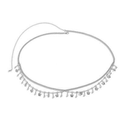 Bikini Rhinestone Chain Waist Decorations Multi-layer Body Chains Butterfly Metal Tassels Waist Chain