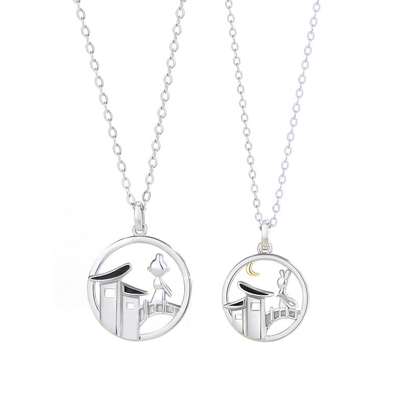 Cowherd And Weaver Girl Couple Necklaces
