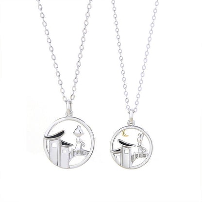 Cowherd And Weaver Girl Couple Necklaces