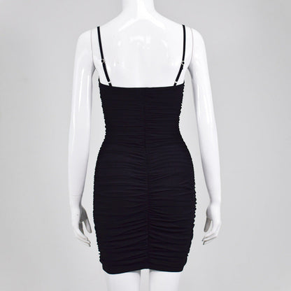 Summer Women Spaghetti Straps Sash Sexy Club Party Dresses