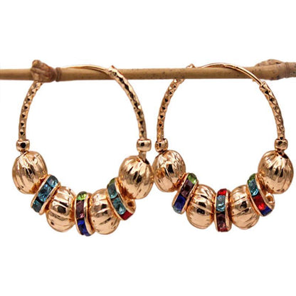 Women's Creative Vintage Zircon Ball Ring Earrings