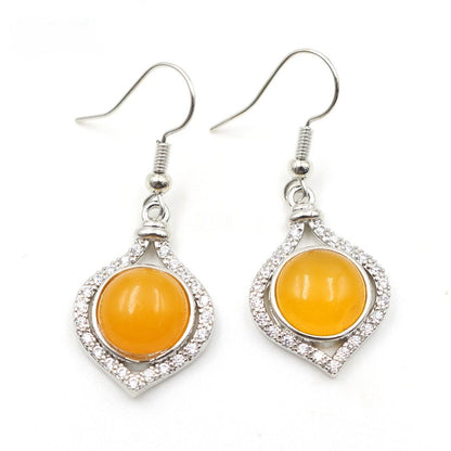 Amethyst Pack Beads Girls' Earrings Eardrops