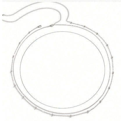 Women's Fashion Round Beads Chain Double-layer Waist Chain