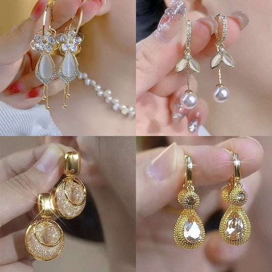 Opal Fishtail Pearl Tassel Earrings Women