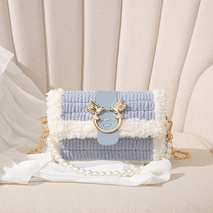 DIY Hand-knitted Plush Hand-sewn Material Bag