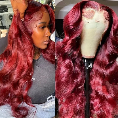 Wine Red Wig Hot Sale Front Lace