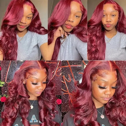 Wine Red Wig Hot Sale Front Lace